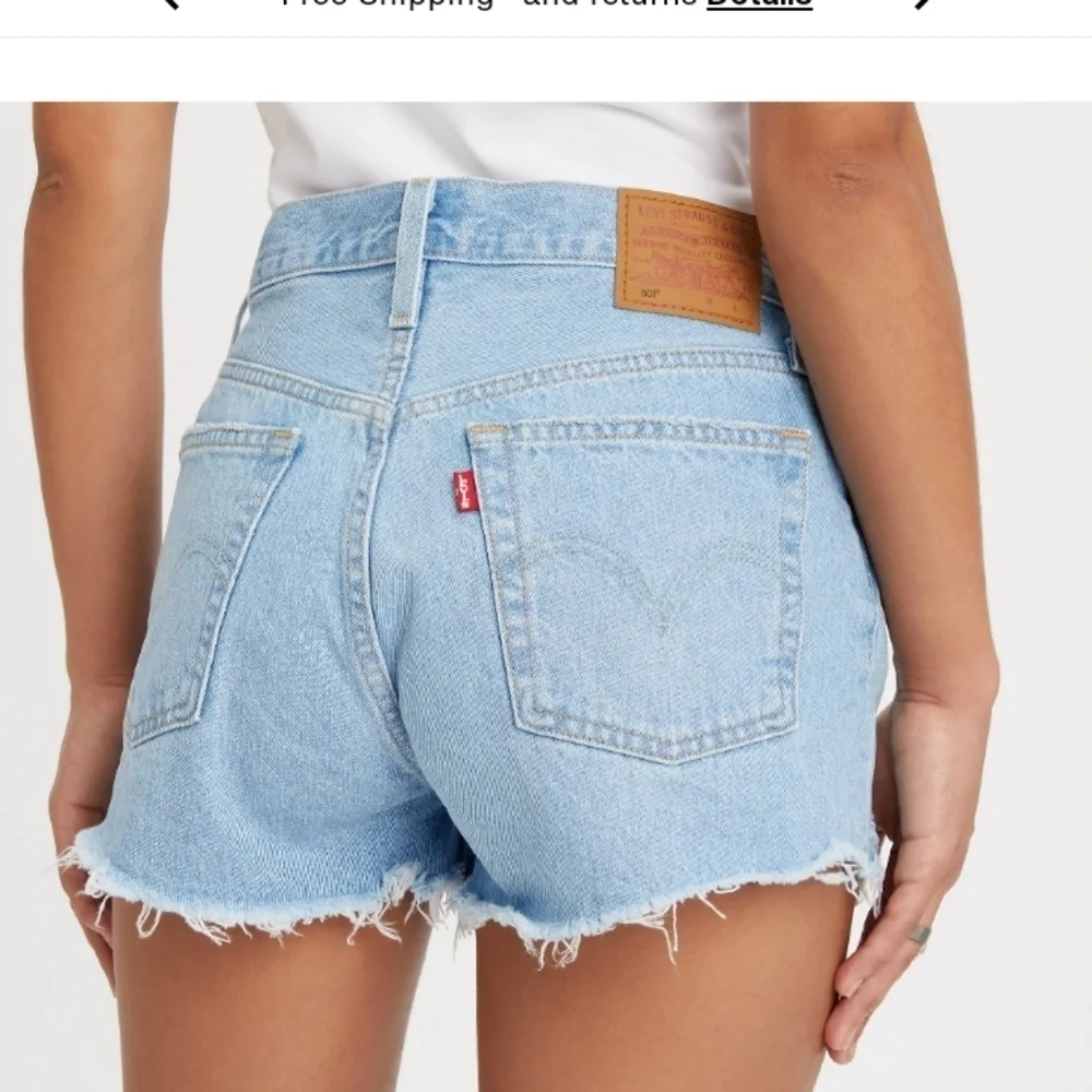 Levis Premium 501 Button Fly Raw Hem Destructed Beach Vacation Shorts Sz 29‎